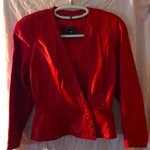 Vintage Tannery West red leather jacket